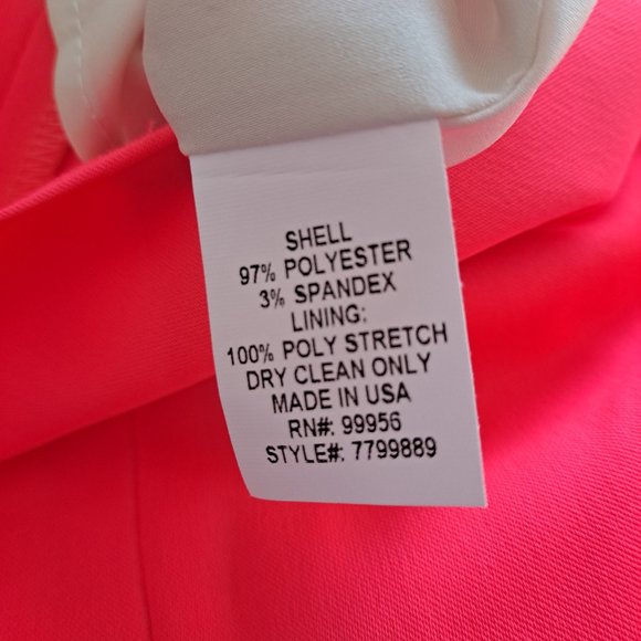 NWT Shoshanna Trilby Neon Pink Grapefruit Dress - Picture 5 of 7